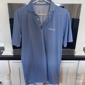 Holderness & Bourne Navy Patterned Polo Shirt